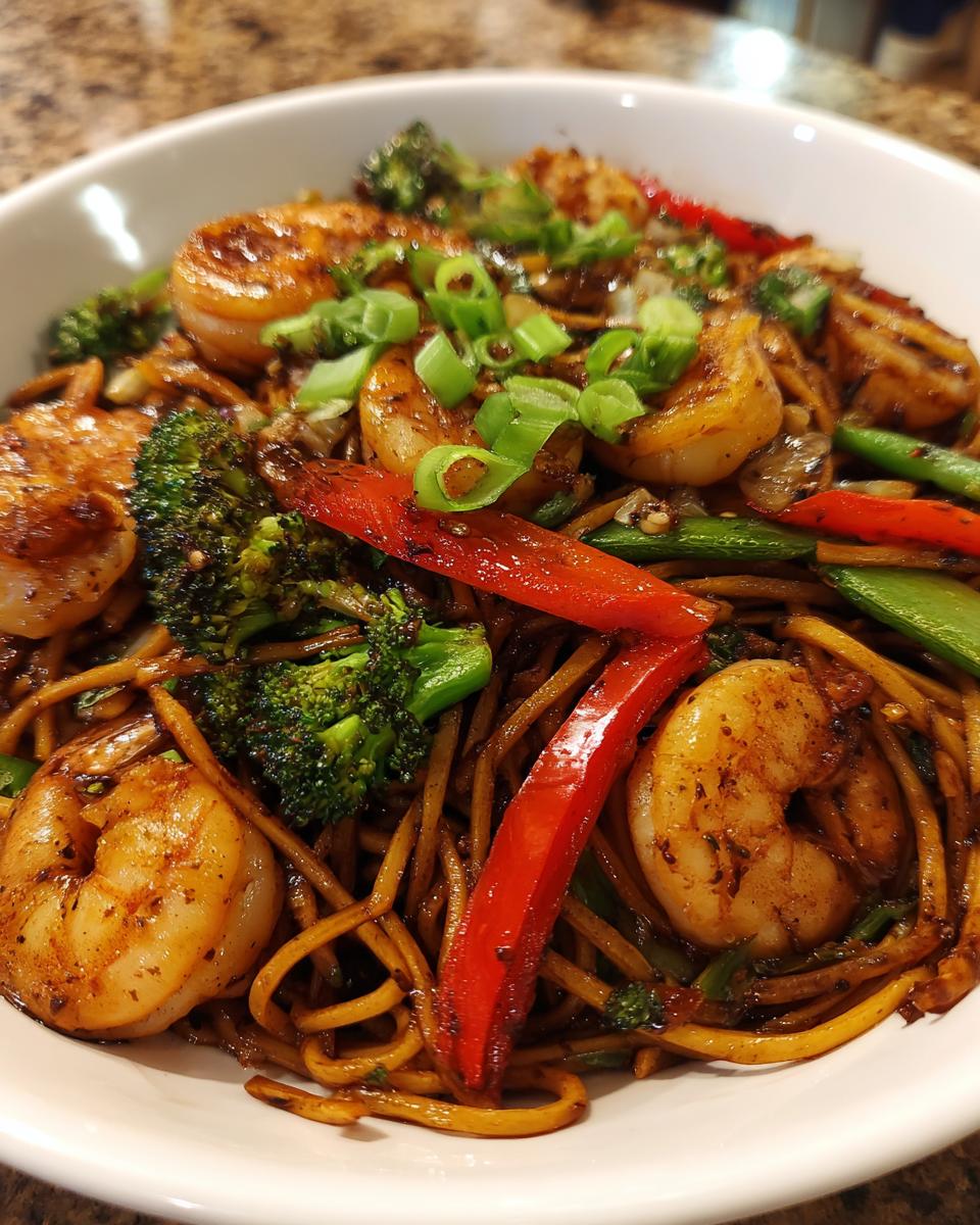 High Protein Shrimp Stir Fry Noodles - detail 2