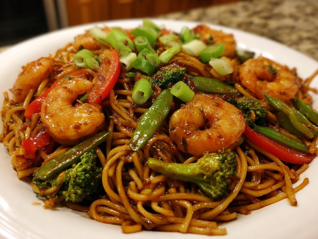 Amazing 30-Minute High Protein Shrimp Stir Fry Noodles