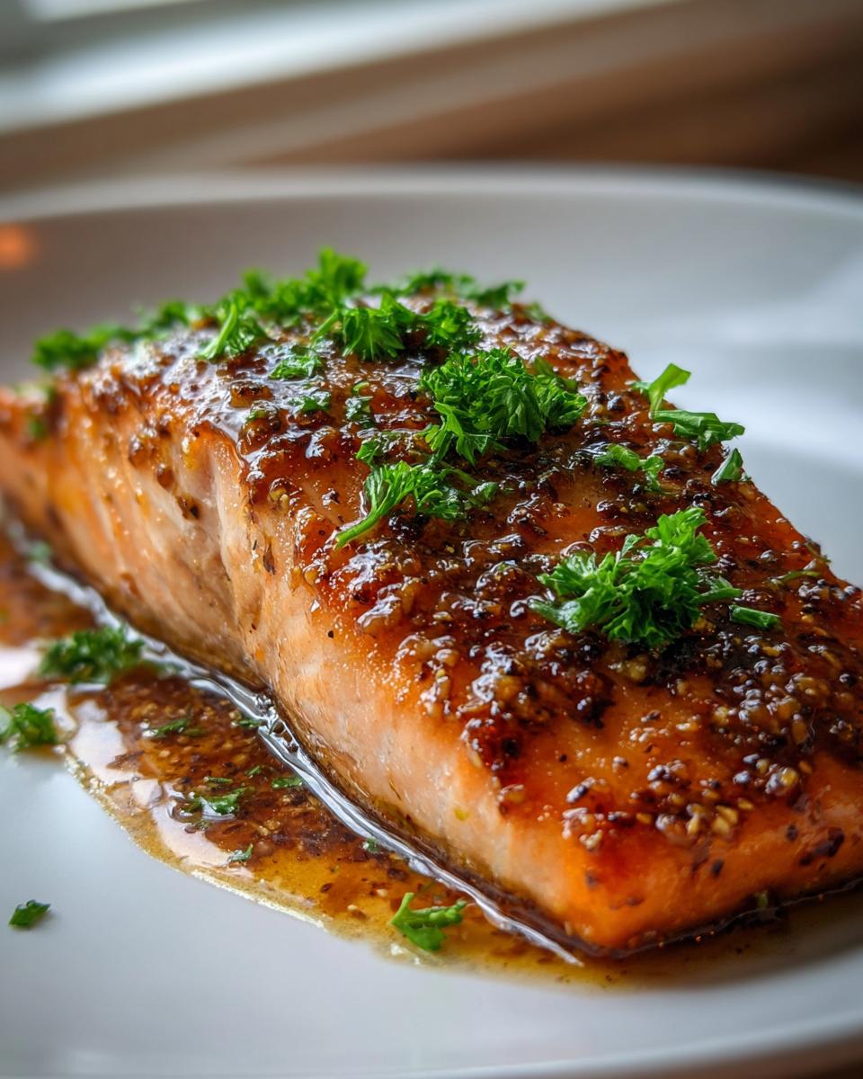 Honey mustard salmon - detail 1