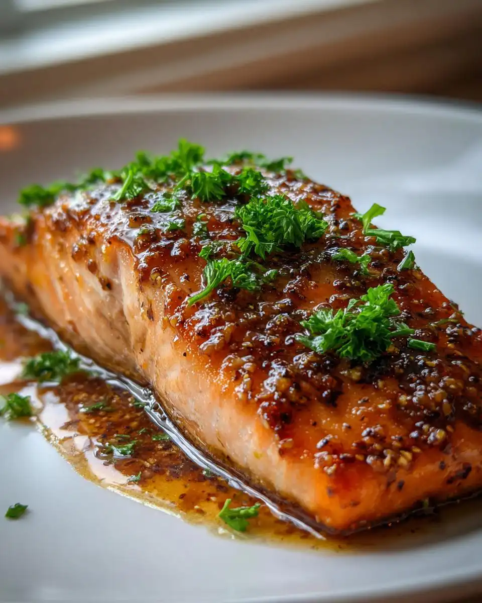 Honey mustard salmon - detail 1