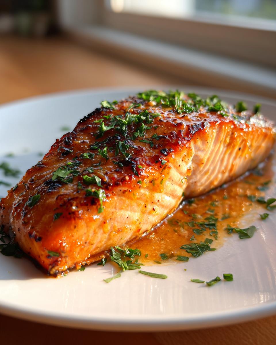 Honey mustard salmon - detail 2