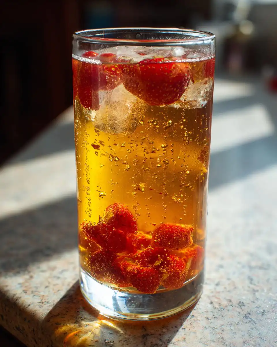 Iced strawberry green tea - detail 1