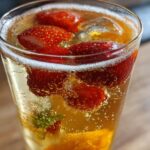 Iced strawberry green tea
