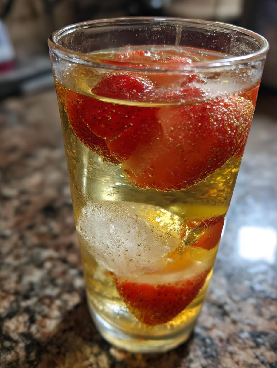 Iced strawberry green tea - detail 2