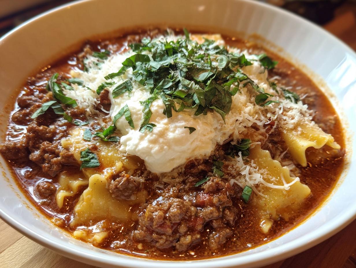 Amazing 1 Pot Cheesy Lasagna Soup