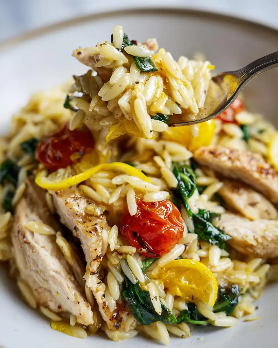 Lemon Chicken Orzo Dinner - detail 1