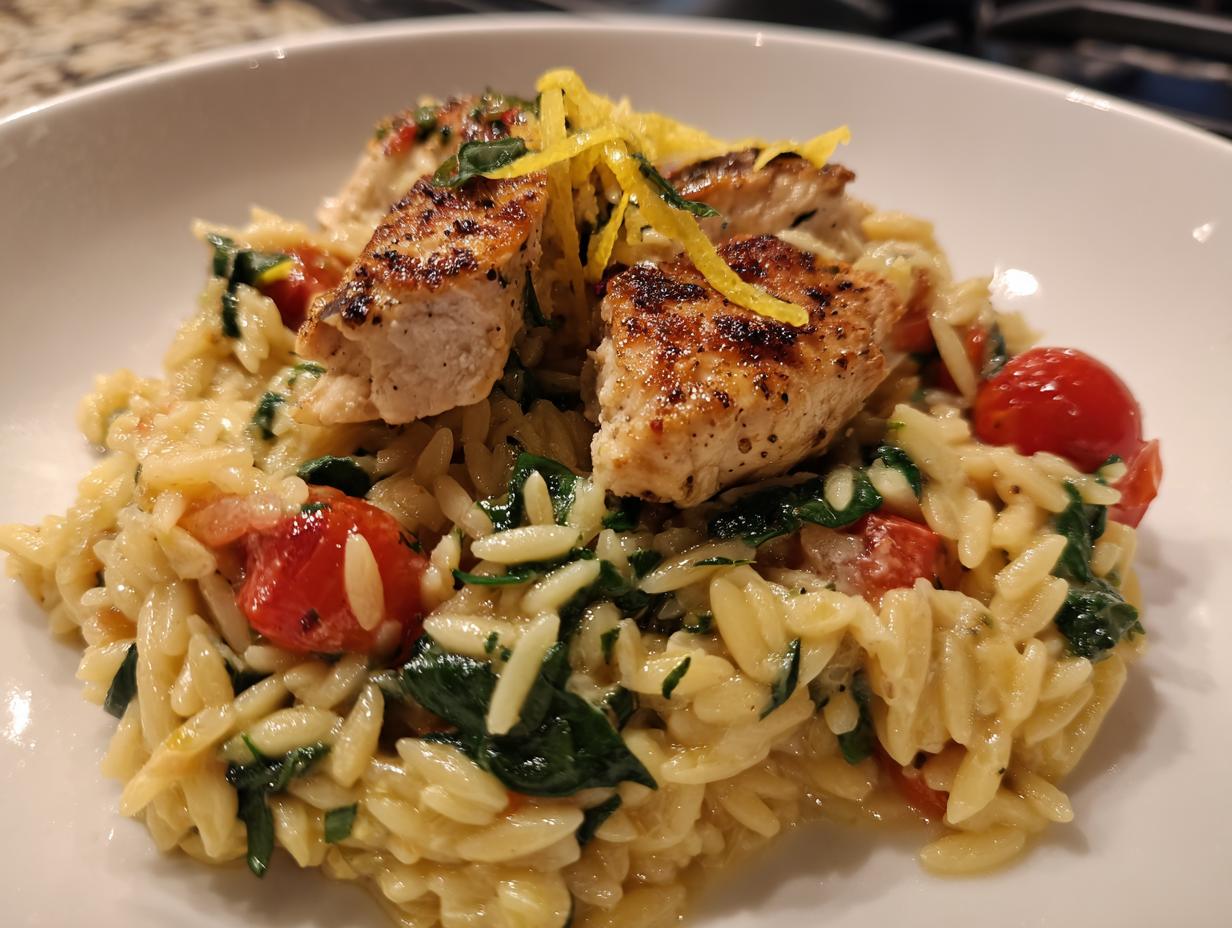 Amazing 30-Min Lemon Chicken Orzo Dinner