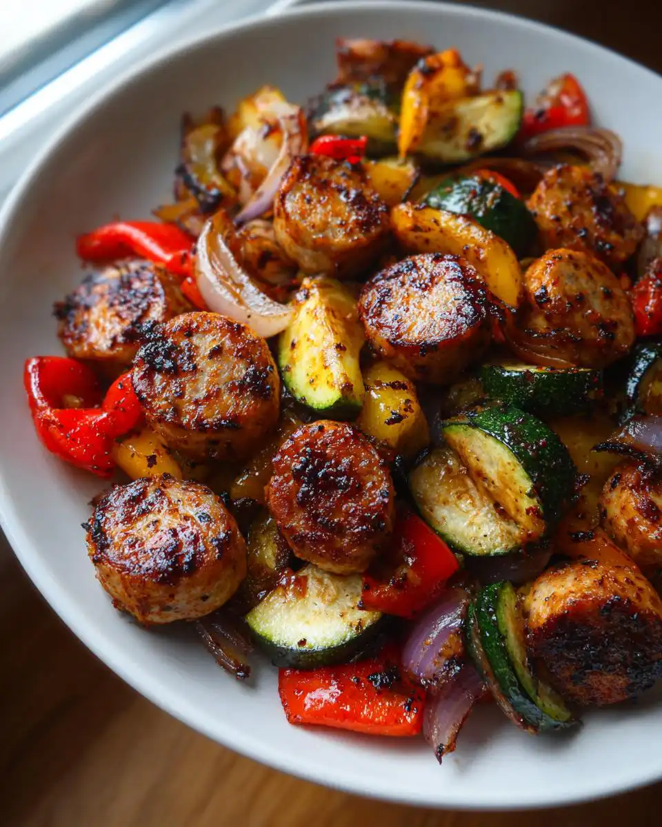 Lightened-Up Sausage Veggie Dinner - detail 1