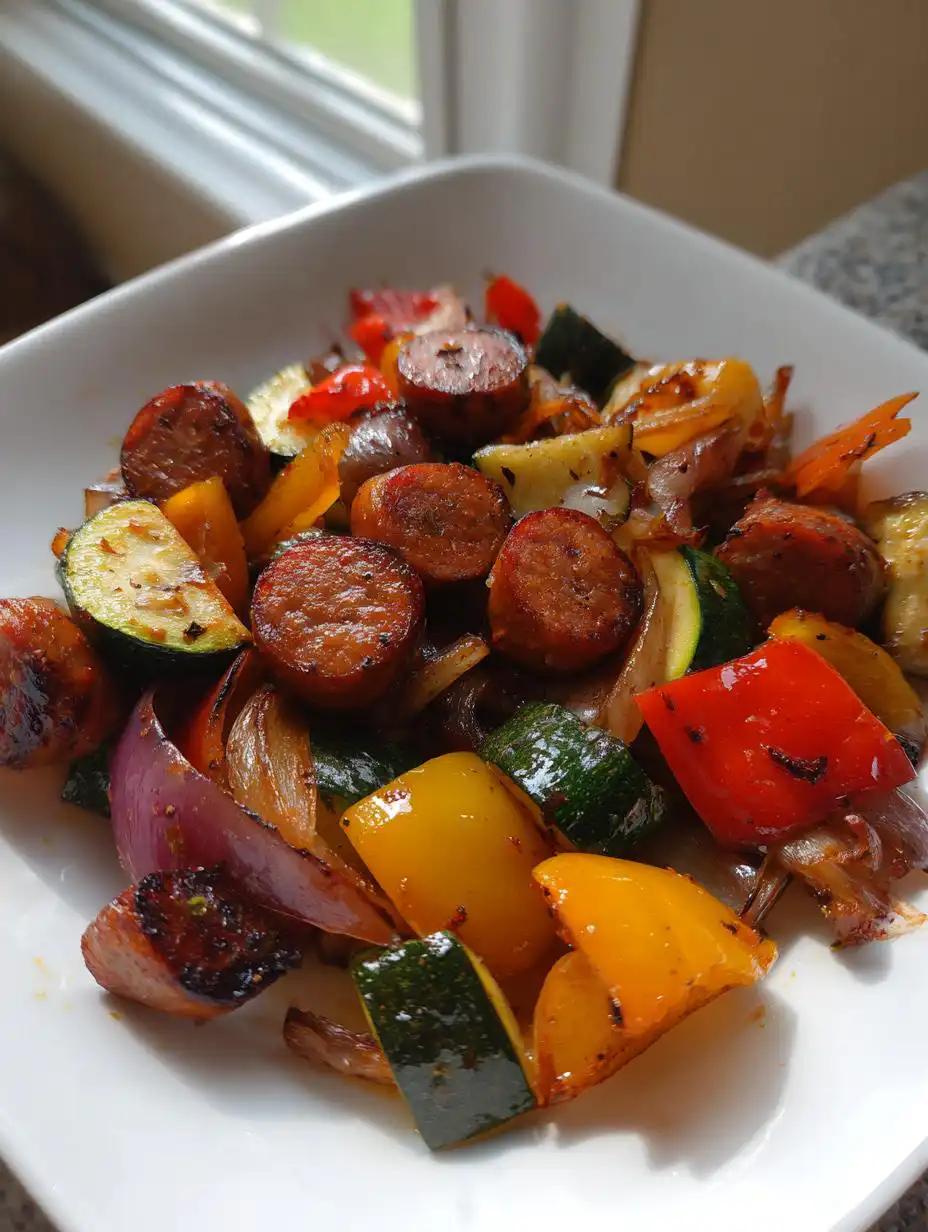 Lightened-Up Sausage Veggie Dinner - detail 2