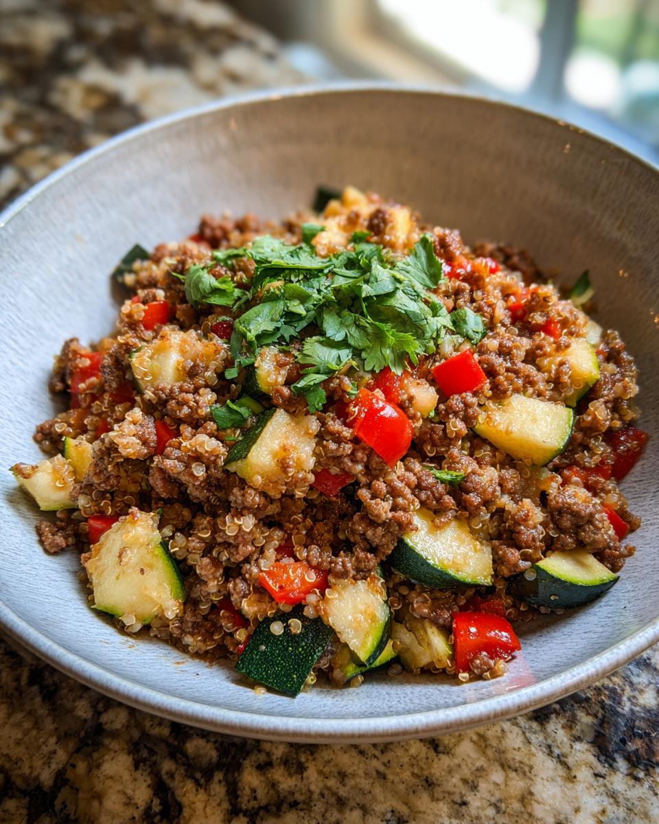 Low carb ground beef bowl - detail 2