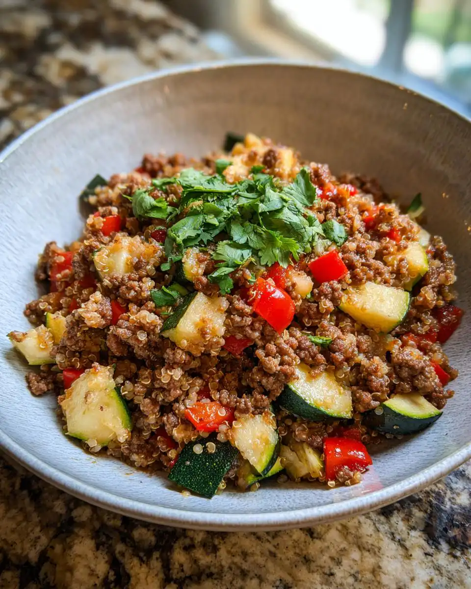 Low carb ground beef bowl - detail 2