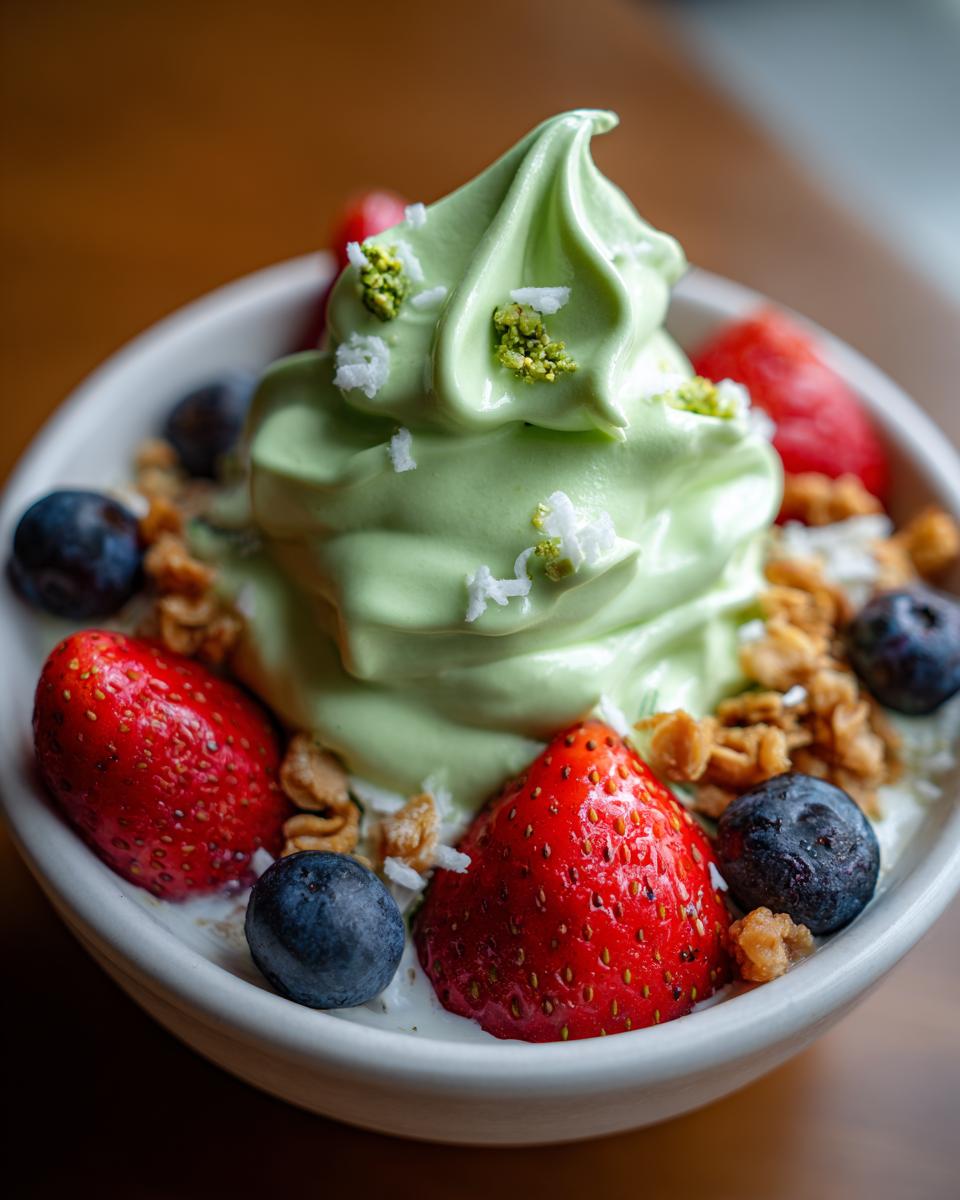 Matcha fluffy yogurt - detail 1