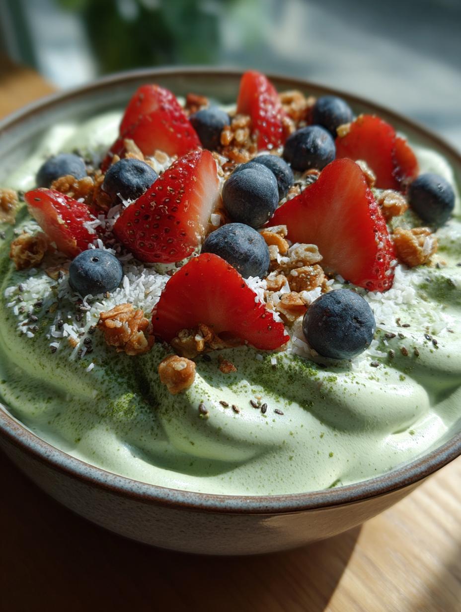 Matcha fluffy yogurt - detail 2
