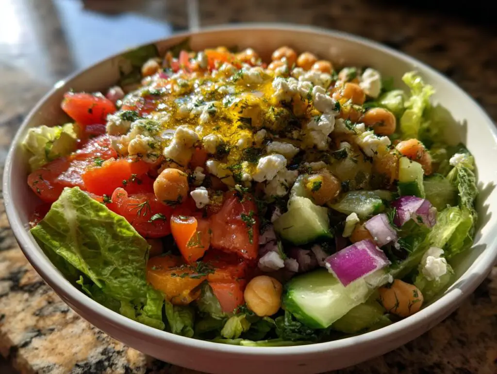 Mediterranean Chickpea Feta Avocado Bowls
