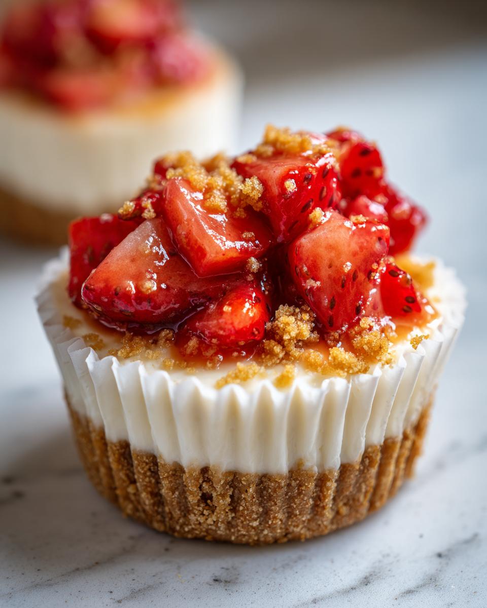 Mini Strawberry Shortcake Cheesecake Cups - detail 1