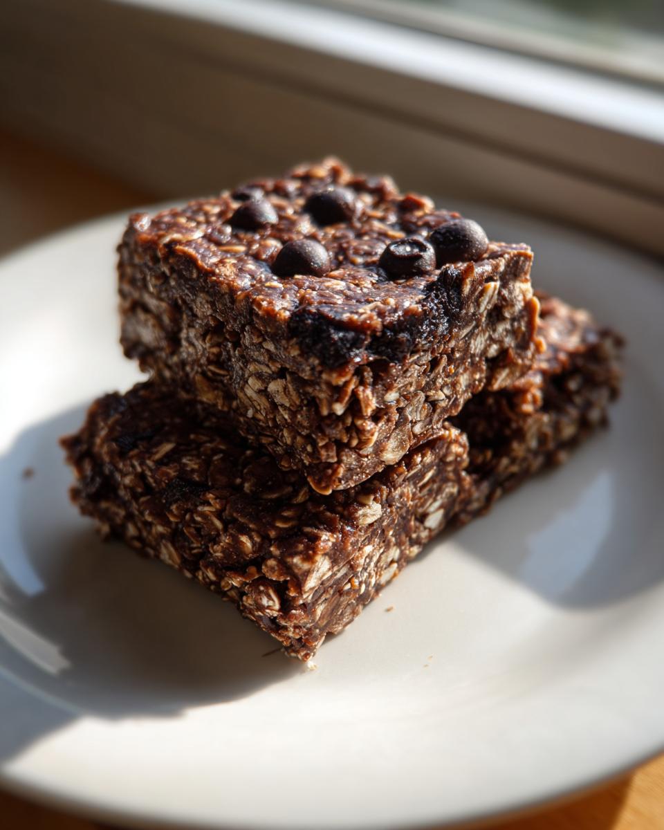 No-Bake Chocolate Peanut Oat Energy Squares - detail 2