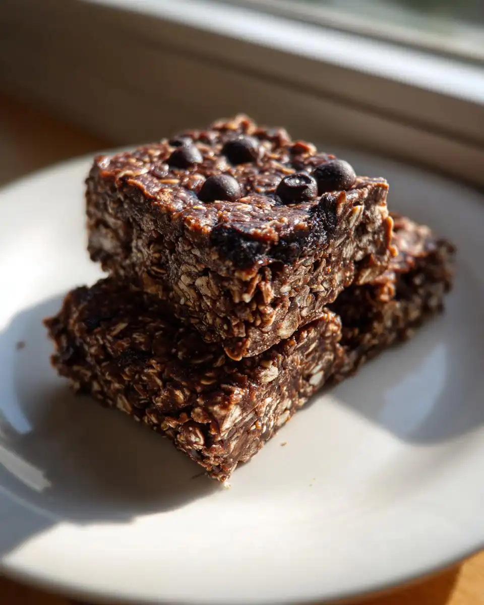 No-Bake Chocolate Peanut Oat Energy Squares - detail 2