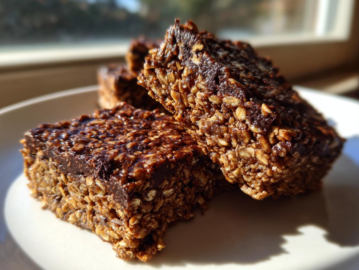 Amazing 16 No-Bake Chocolate Peanut Oat Energy Squares
