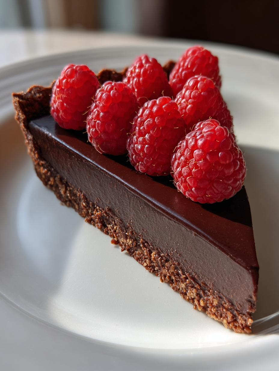 No-Bake Chocolate Raspberry Tart - detail 2