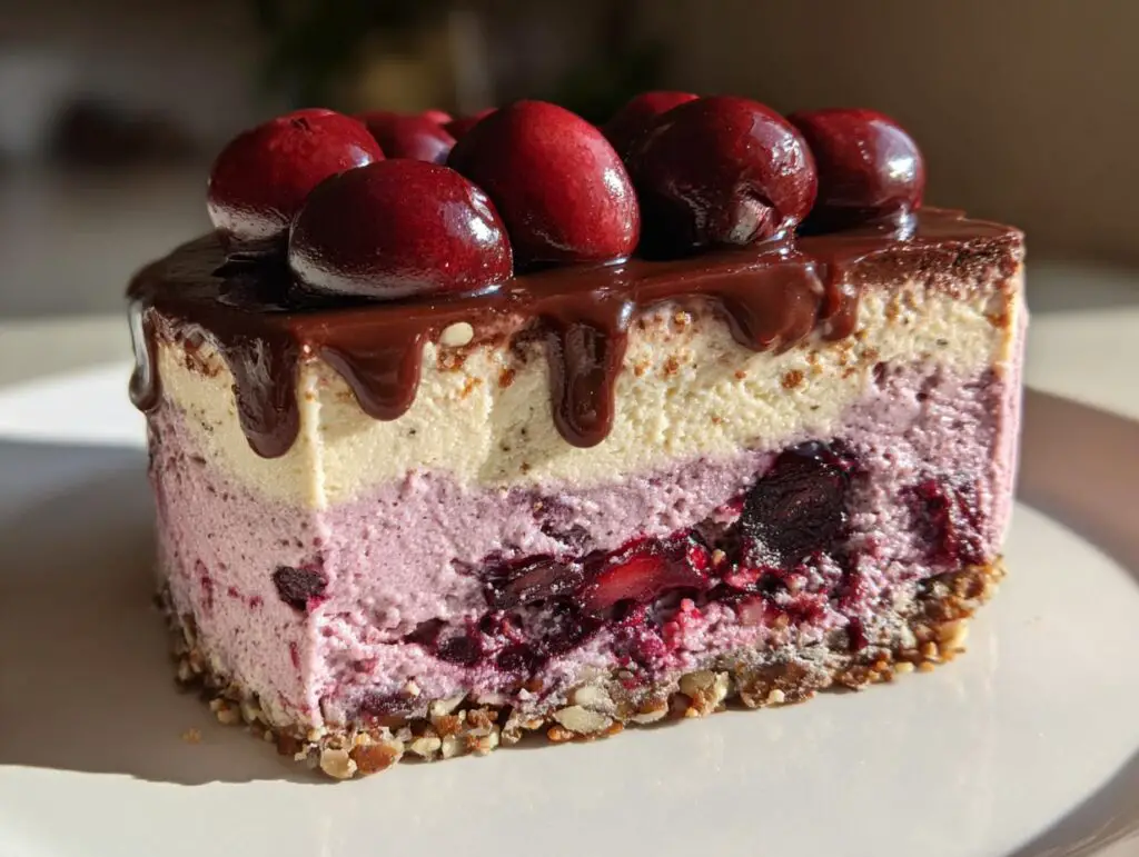 No-bake vegan cherry cheesecake