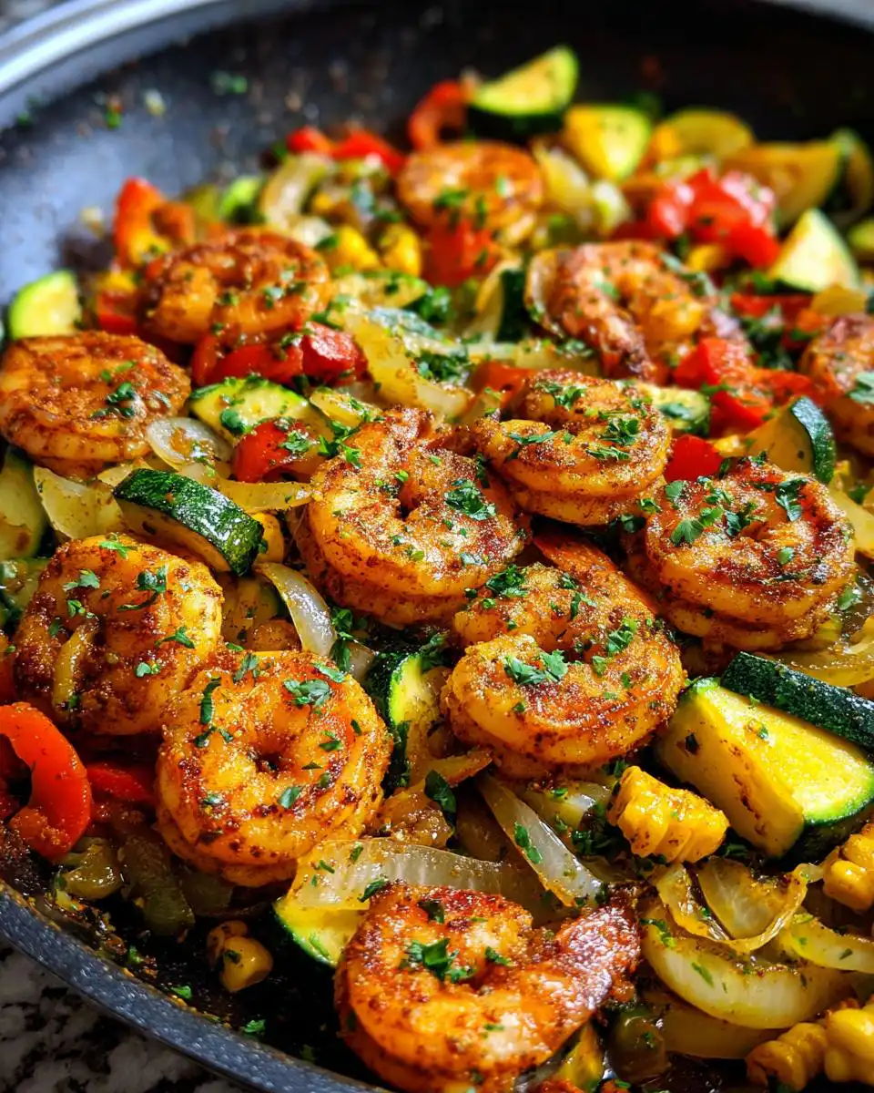 One Pan Cajun Shrimp With Garlic Butter Veggies - detail 1