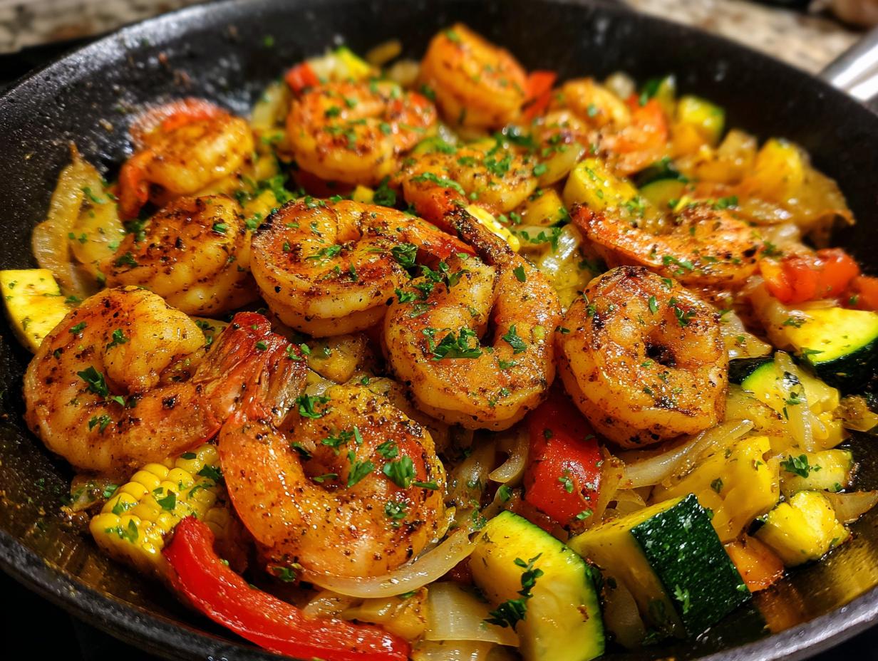 1 Amazing One Pan Cajun Shrimp Meal