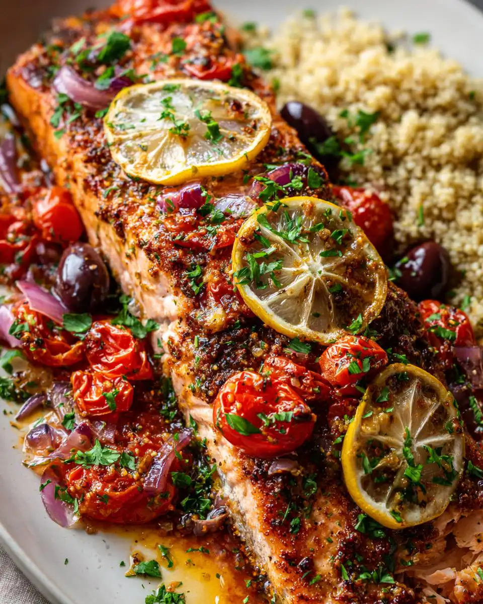 One Pan Mediterranean Tomato Olive Baked Salmon - detail 1