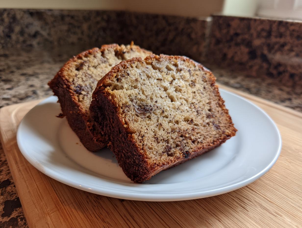 Amazing 1-bowl whole wheat banana bread