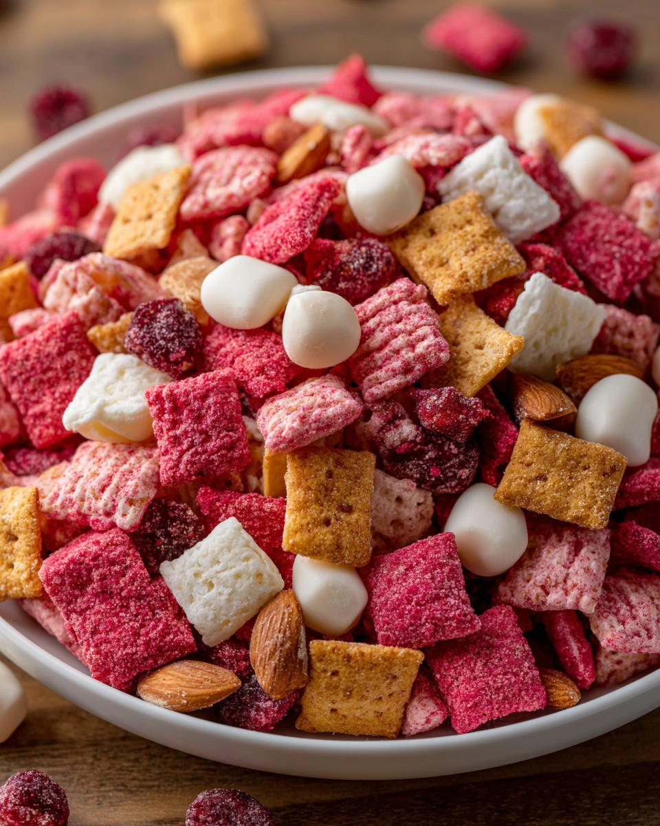 Pink snack mix - detail 1