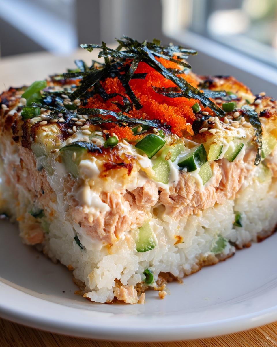 Protein Packed Salmon Sushi Bake with Brown Rice - detail 1