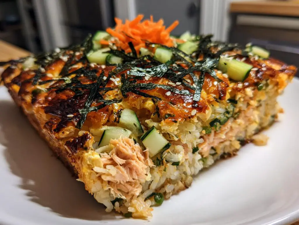 Protein Packed Salmon Sushi Bake with Brown Rice
