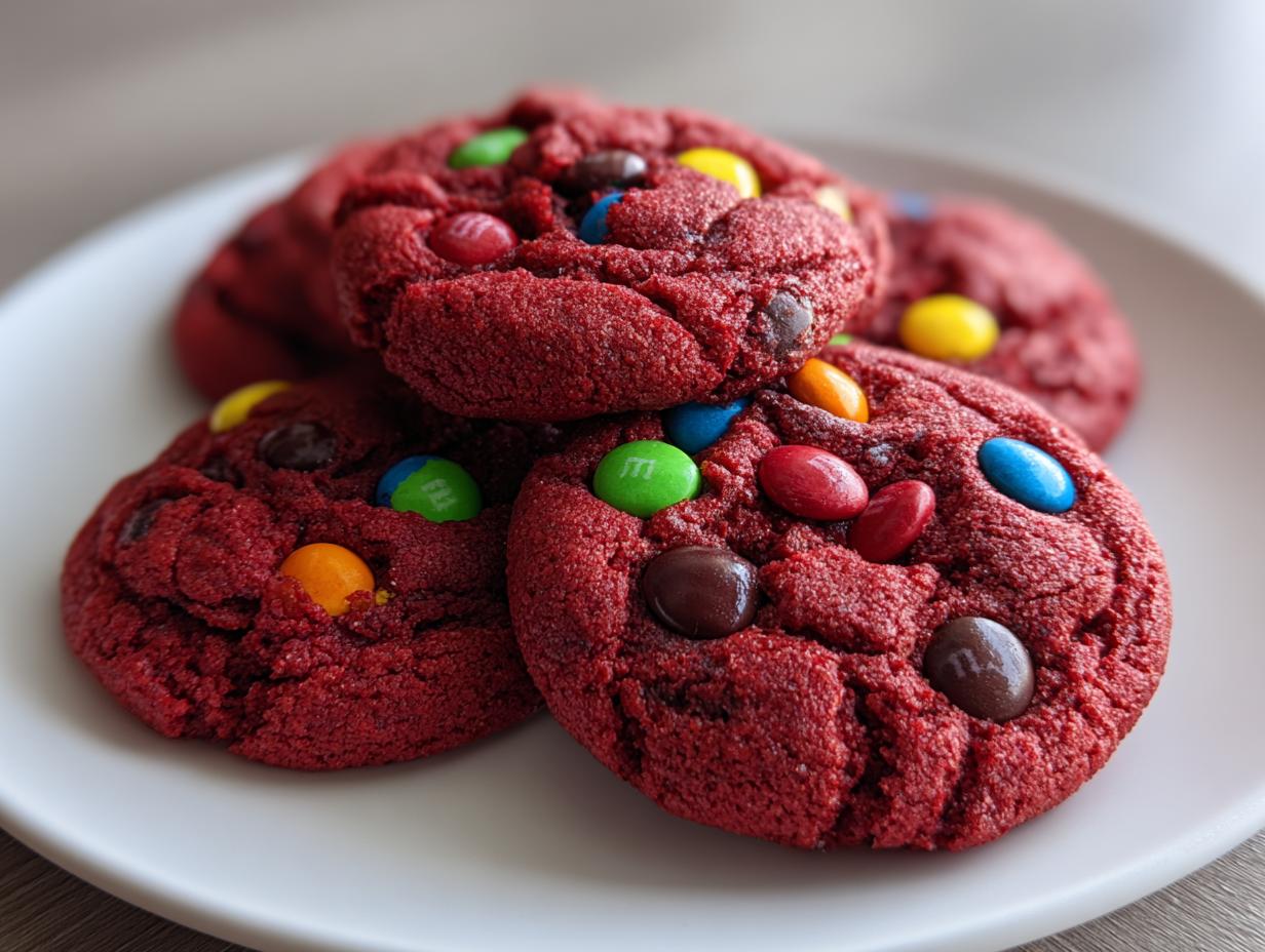 4 Amazing Red Velvet M&M Cake Mix Cookies Easy