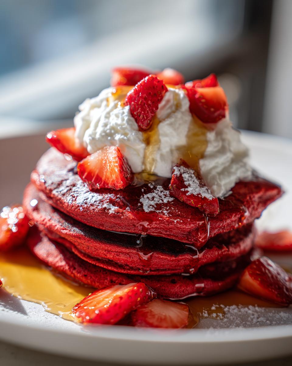 Red Velvet Pancakes - detail 1