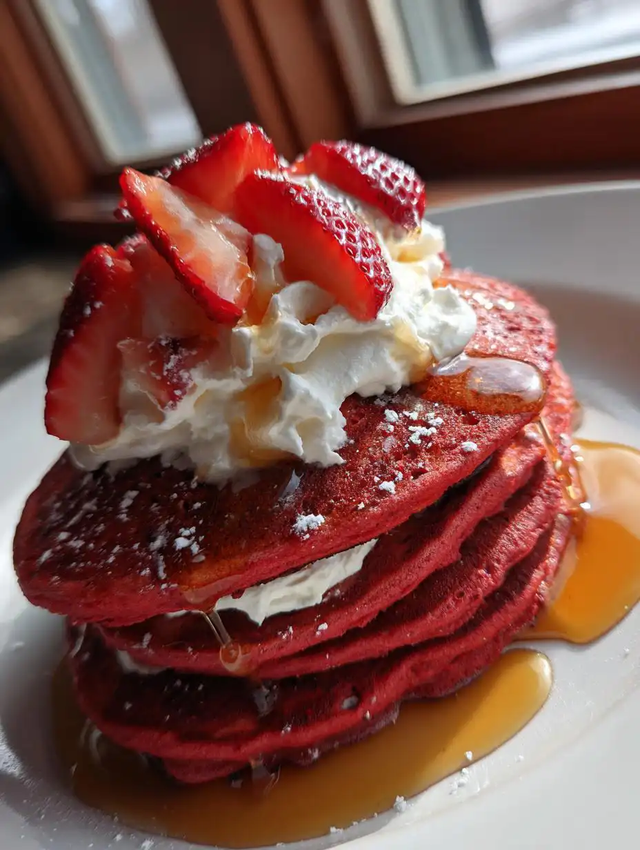 Red Velvet Pancakes - detail 2