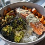 Salmon meal prep bowls