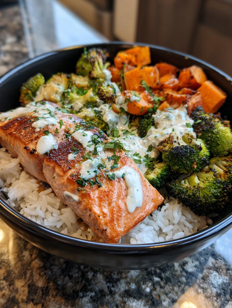 Salmon meal prep bowls - detail 2