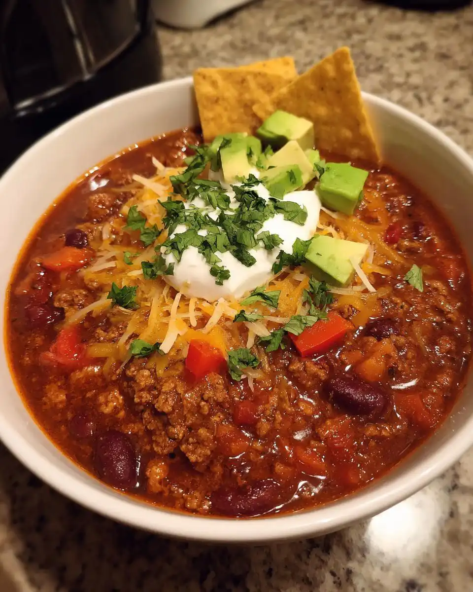 Set and Forget Crockpot Turkey Chili - detail 1