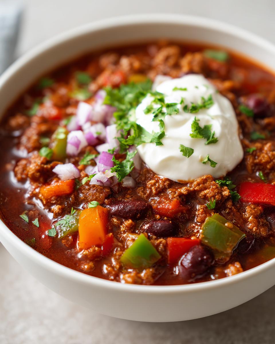 Skinny Crockpot Turkey Chili - detail 1