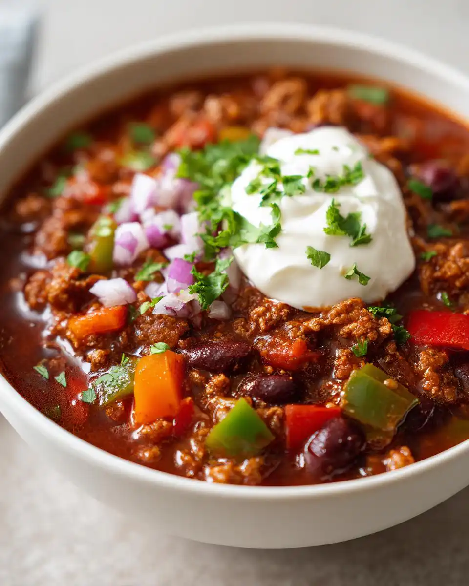 Skinny Crockpot Turkey Chili - detail 1