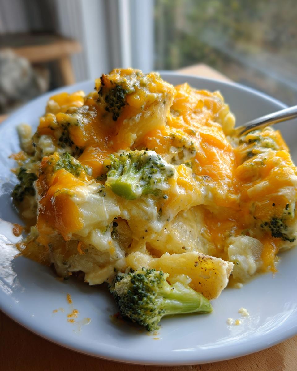 Slow Cooker Cheesy Broccoli Potato Casserole - detail 1