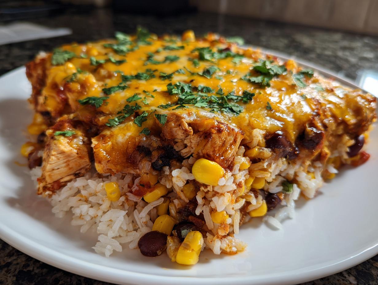 Amazing 420 Cal Southwest Chicken Casserole