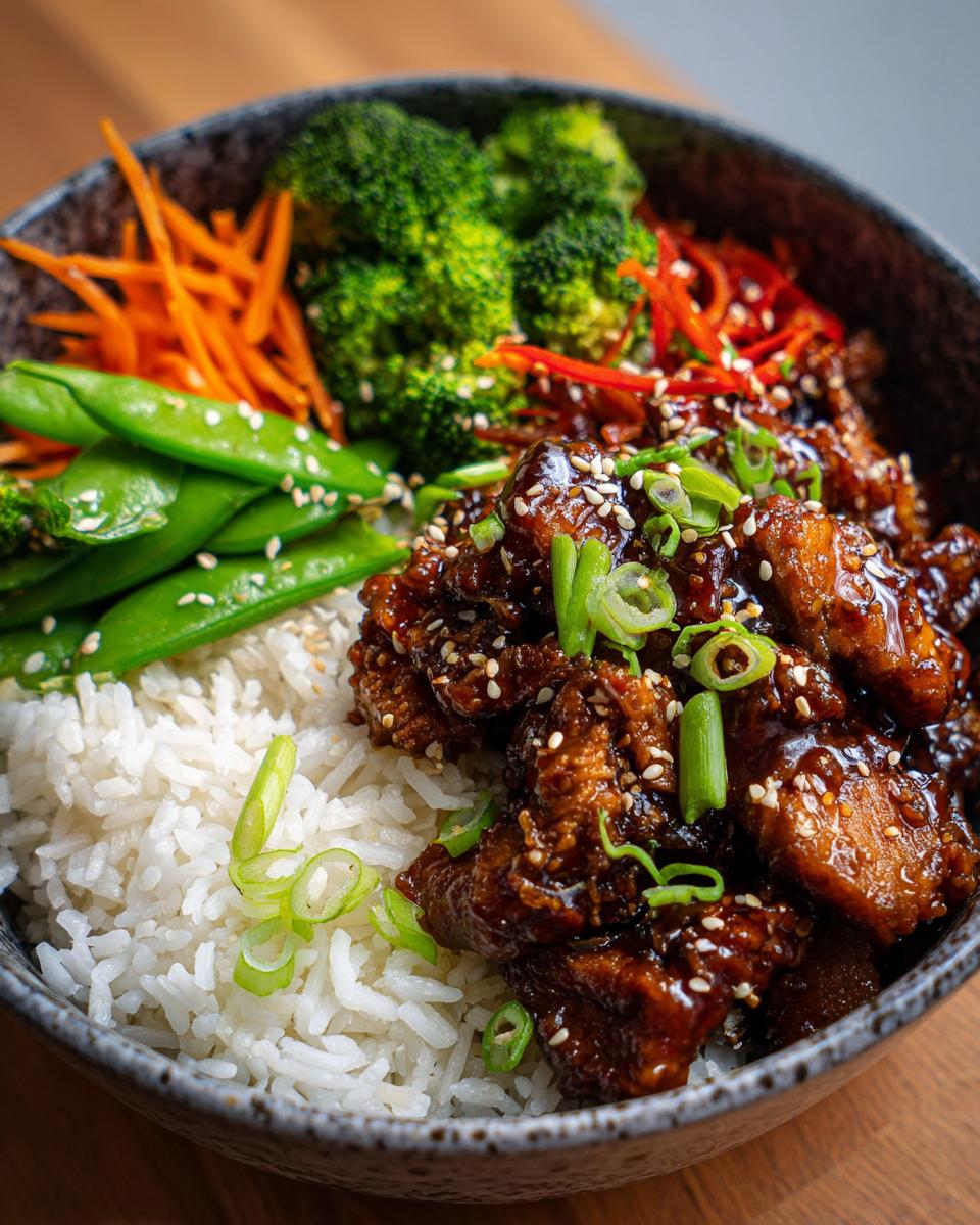 Sticky Sesame Chicken Rice Bowls - detail 1