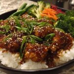 Sticky Sesame Chicken Rice Bowls