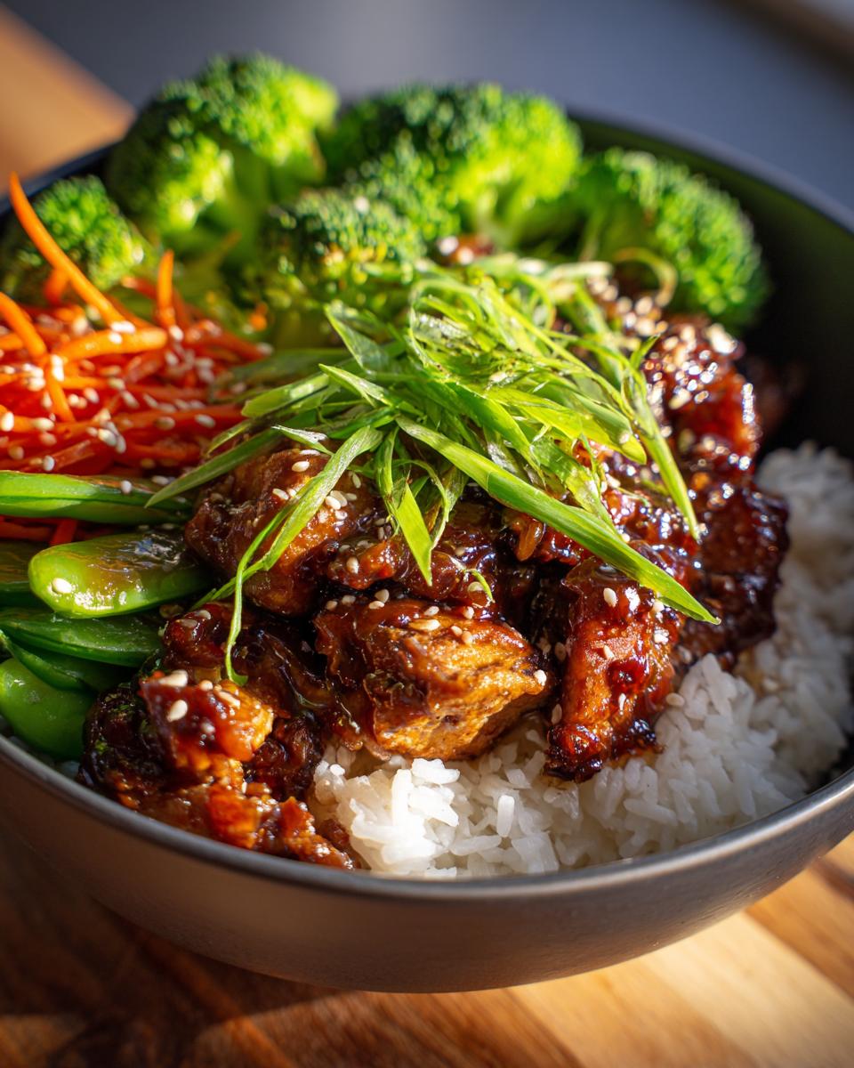Sticky Sesame Chicken Rice Bowls - detail 2