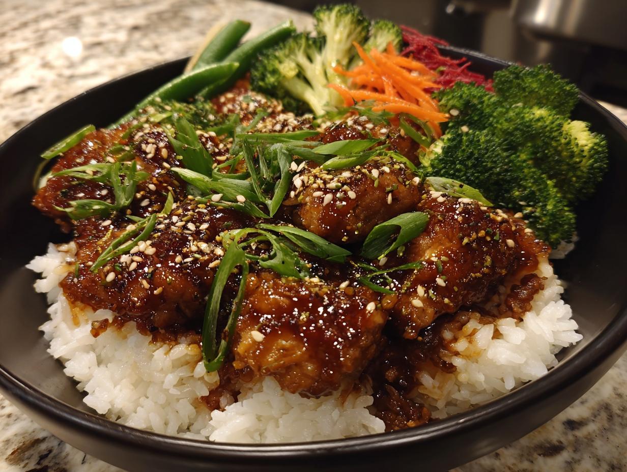 Divine Sticky Sesame Chicken Rice Bowls In 40 Min