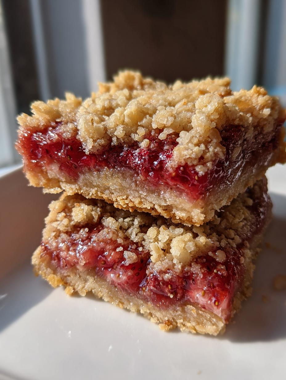 Strawberry Oat Crumble Bars - detail 3