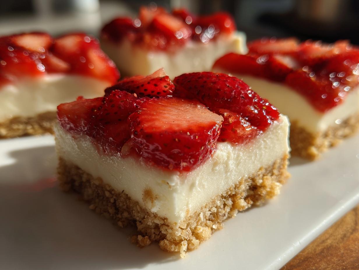 Divine 1-step Strawberry Shortcake Bars