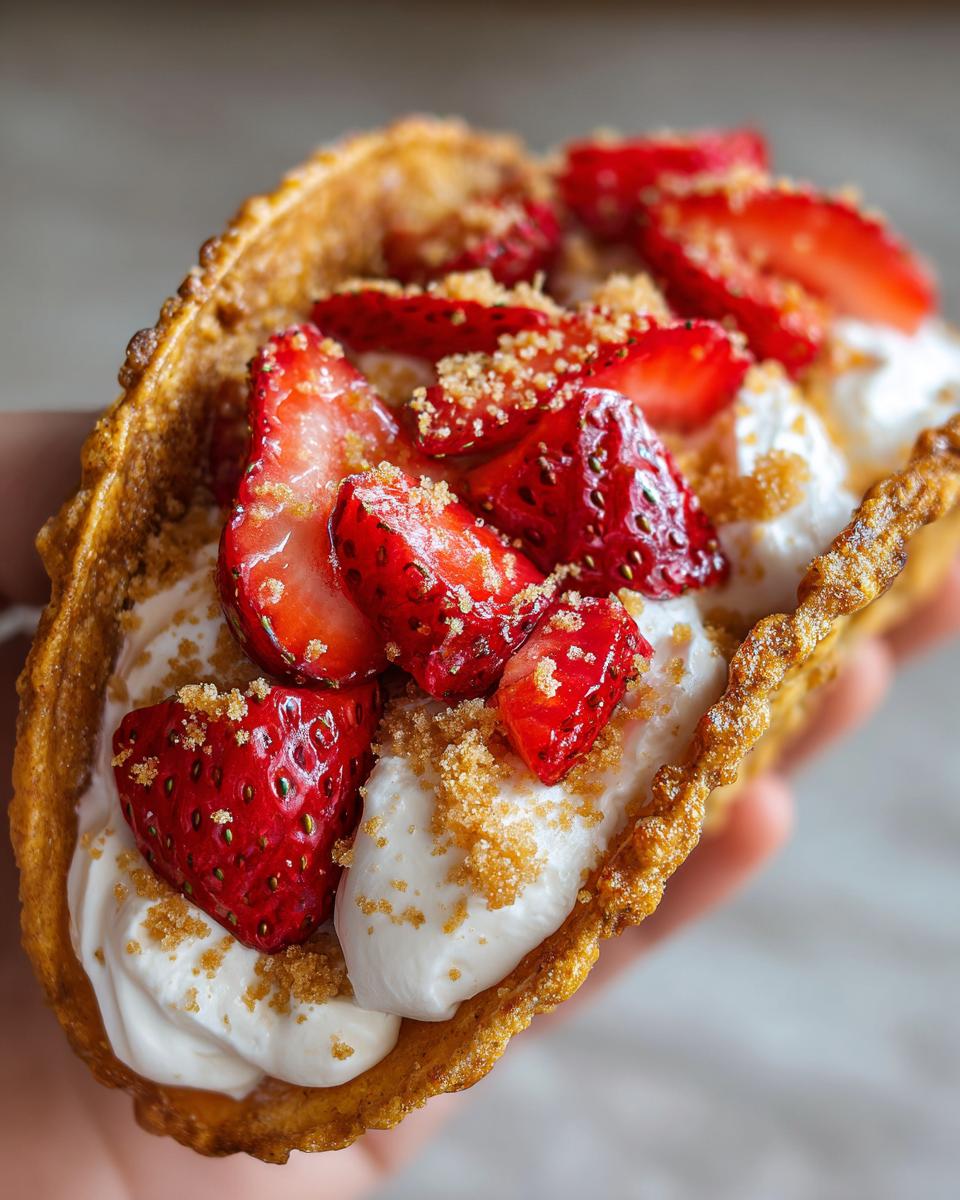 Strawberry Shortcake Cheesecake Tacos - detail 1