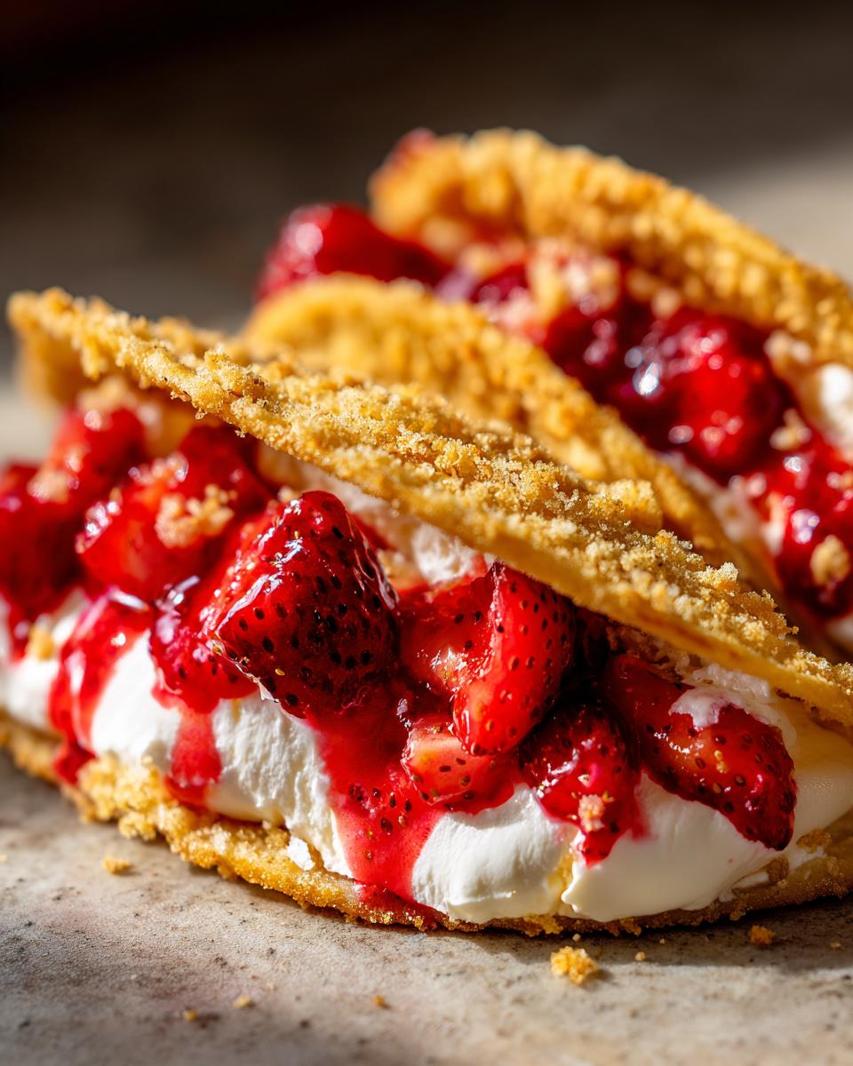 Strawberry Shortcake Cheesecake Tacos - detail 2