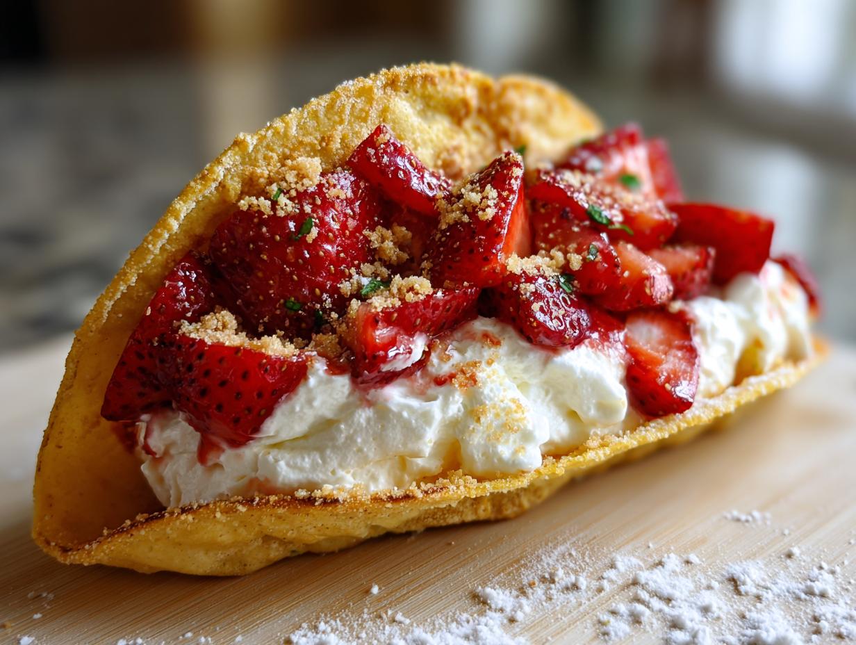 Amazing Strawberry Shortcake Cheesecake Tacos 8